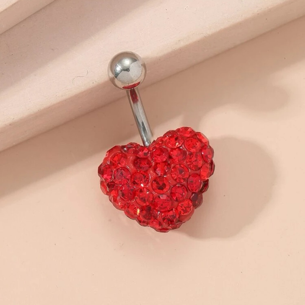 Heart Bellybutton Ring